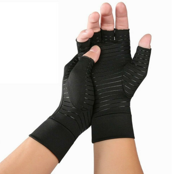 Compression Arthritis Glove Unisex Joint Pain Relief Half Finger Brace