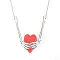 Bone Heart Locket Necklace #6151