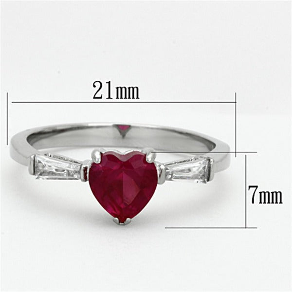 TK1221 - High polished (no plating) Stainless Steel Ring with AAA