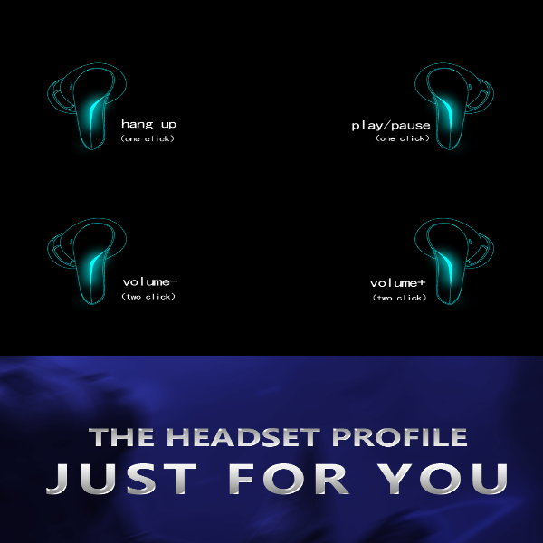 Bluetooth 5.1 Wireless HiFi Stereo TWS Gaming Headsets