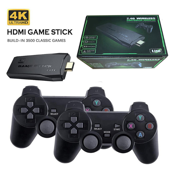 4K 2.4G Double Wireless Controller Game Stick Video Game Console
