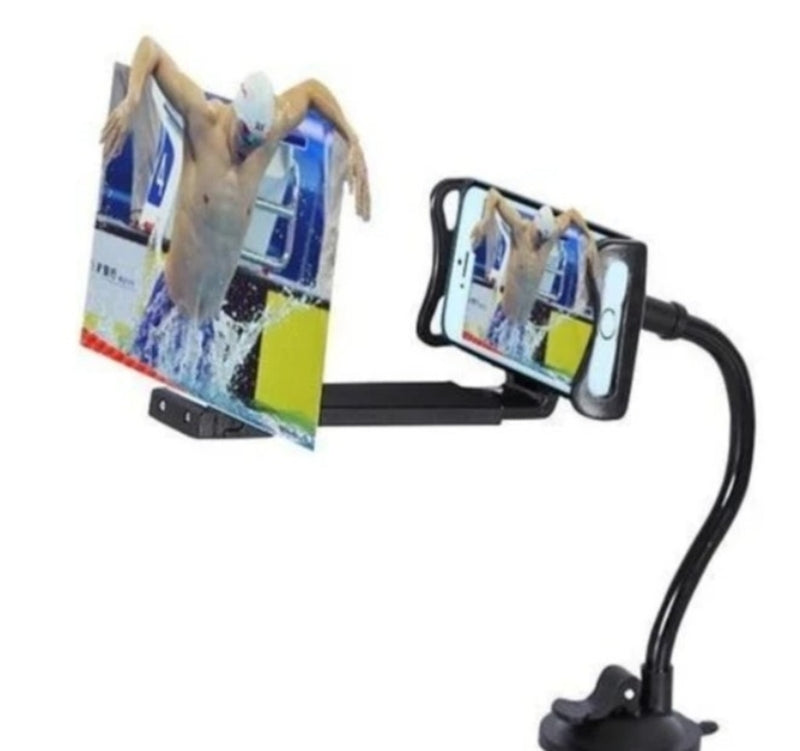 12" Mobile Phone HD Projector 3D Magnifier with Stand
